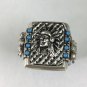 Artisan Made Native American Indian Chief Tourqoise Mens ring