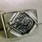 Artisan made Crocdile Mens sterling silver Belt Buckle.Med .