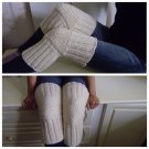 Milky WOOL Size S (up to 18 in) Handmade Knitted Kneepads Therapeutic Leg Warmers Knee Socks