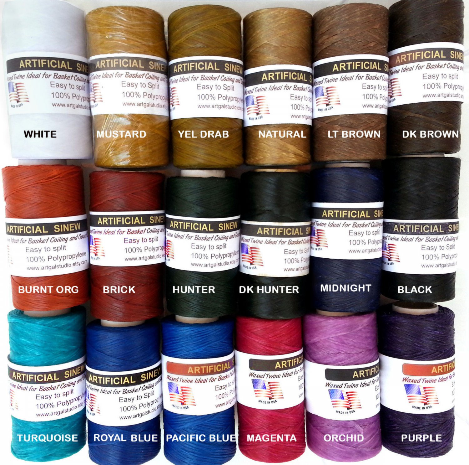 Imitation Artificial Sinew 4 oz Spool