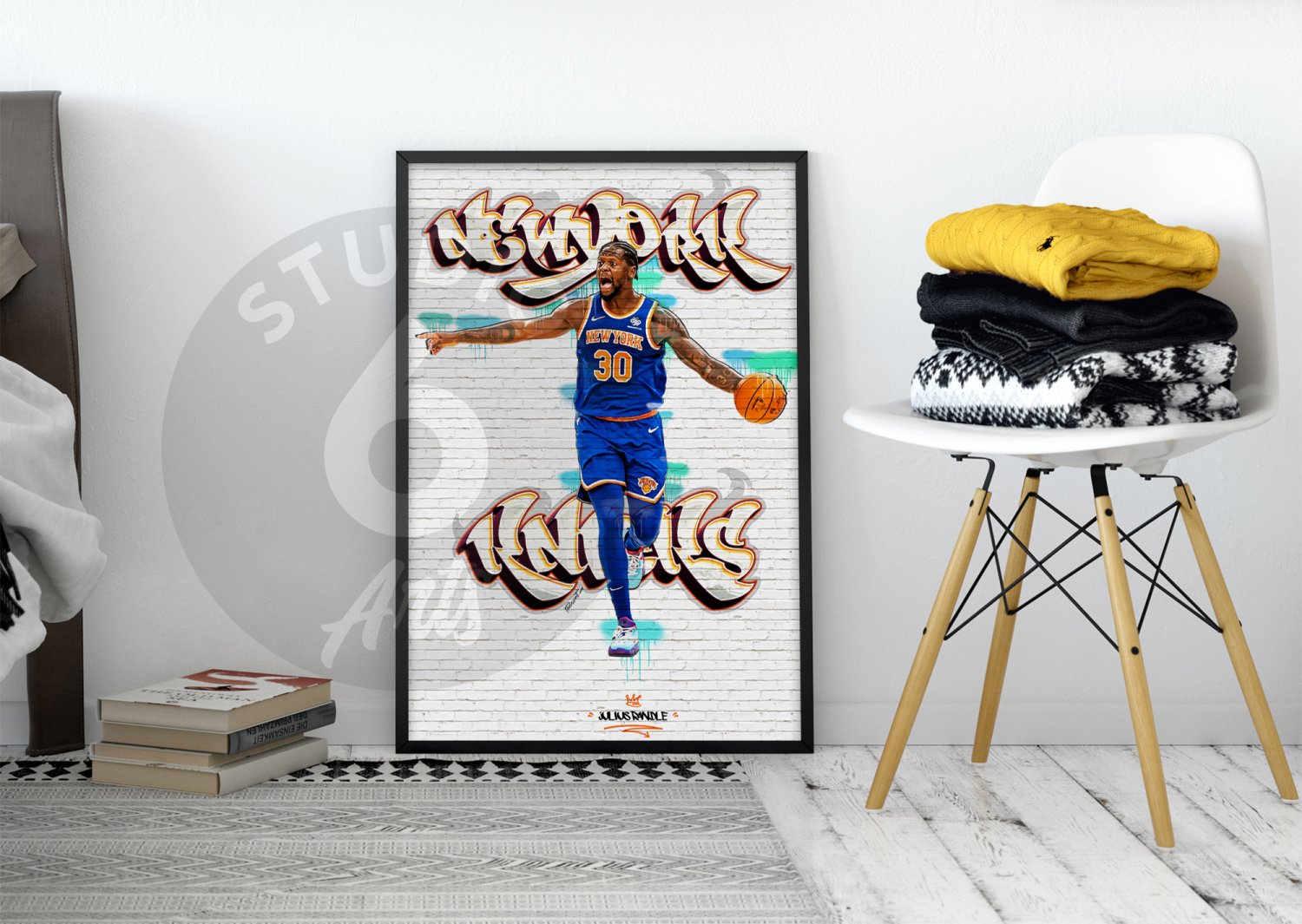 Julius Randle Basketball Fan Art Print