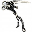 Death scythe S925 Silver Necklace Pendant hand made dark Gothic domineering