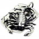 Scorpion tag 925 Sterling Silver Hand Made retro locomotive wind poison scorpion rock Pendant