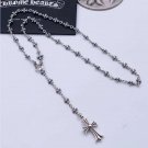 Chrome Hearts Cross necklace  S925 Sterling Silver Handmade Small Cross Adjustable Necklace