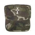 Chrome Hearts Cross camouflage military cap, retro sun hat, Roman letter baseball cap