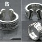 Chrome Hearts cross ring S925 Sterling Silver rock Roman alphabet ring Adjustable handmade ring