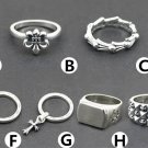 Chrome Hearts cross ring S925 Sterling Silver rock Retro dagger ring handmade ring