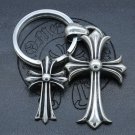Chrome Hearts Cross Key buckle S925 Sterling Silver rock handmade Key buckle