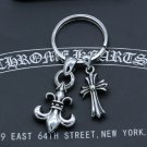 Chrome Hearts Cross anchor Key buckle S925 Sterling Silver rock handmade Key buckle
