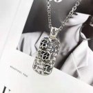 S925 Sterling Silver Graffiti tag pendant hip-hop trendy jewelry