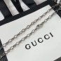 S925 Sterling Silver Double G letter Necklace  personalized retro Handmade Necklace
