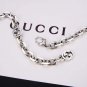 S925 Sterling Silver Double G letter Necklace Bracelet  personalized retro Handmade Bracelet