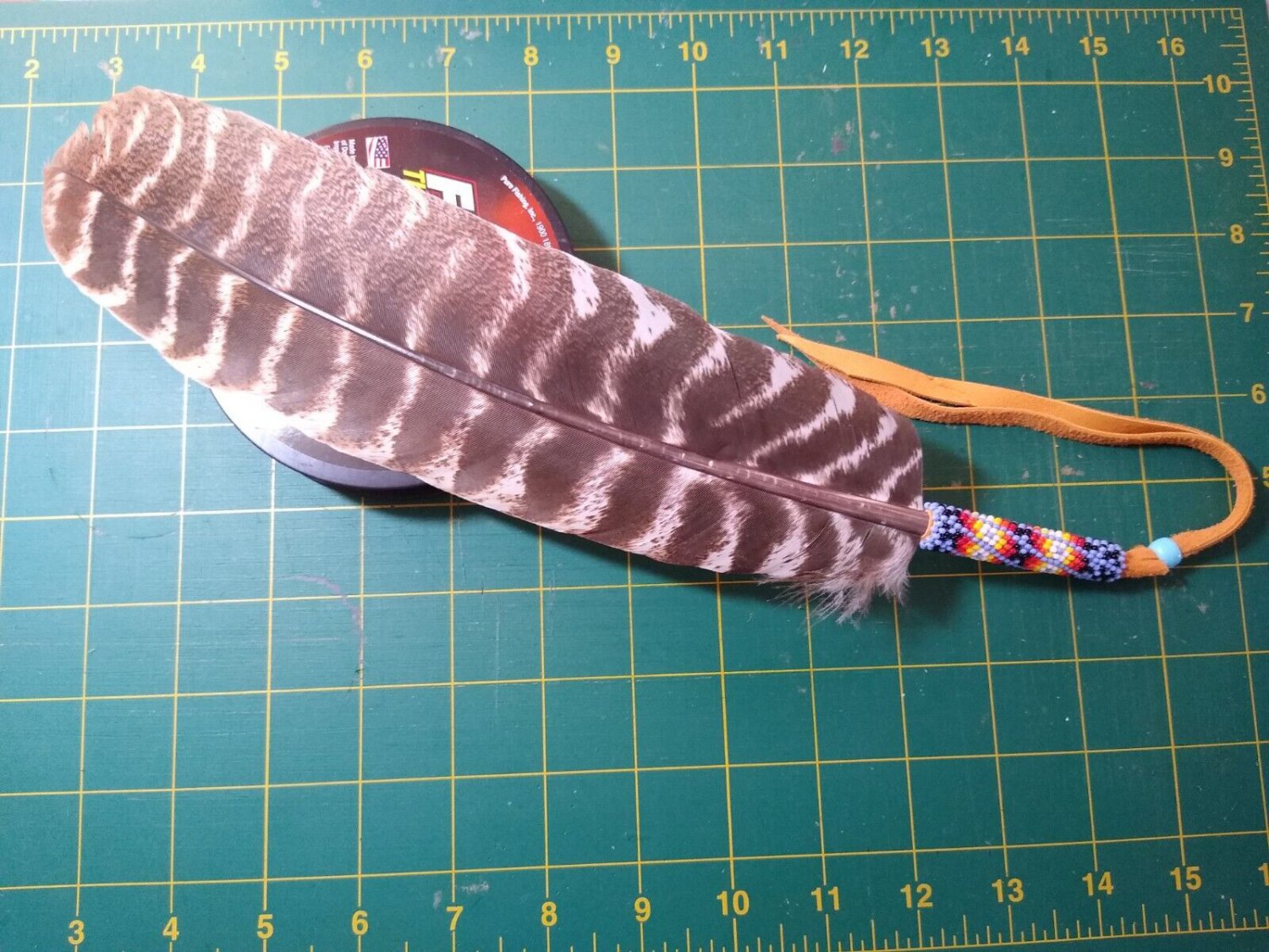 Beaded Smudge Feather