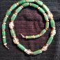 Jade Necklace with Lamp work Beads