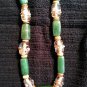 Jade Necklace with Lamp work Beads