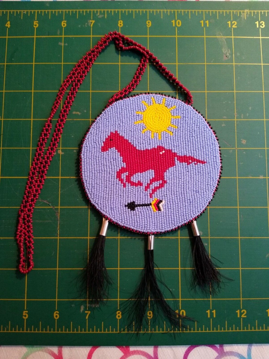 Beaded Horse Medallion