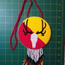 Beaded Deer Skull Medallion