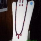 Red Hat Necklace and Earring Set