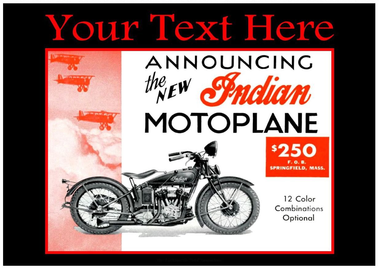 Personalised Greeting Card - The New Indian Motoplane