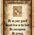 Personalised Religious Greeting Card - 1 Corinthians 16-13
