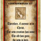 Personalised Religious Greeting Card - 2 Corinthians 5:17