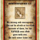 Personalised Religious Greeting Card - Deuteronomy 31:6