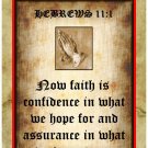 Personalised Religious Greeting Card - Hebrews 11:1