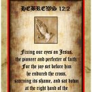 Personalised Religious Greeting Card - Hebrews 12:2