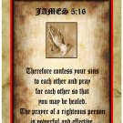 Personalised Religious Greeting Card - James 5:16