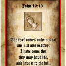Personalised Religious Greeting Card - John 10:10