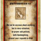 Personalised Religious Greeting Card - Philippians 4:6