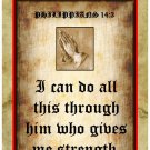 Personalised Religious Greeting Card - Philippians 14:3