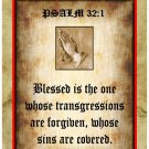 Personalised Religious Greeting Card - Psalm 32:1