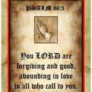 Personalised Religious Greeting Card - Psalm 86:5