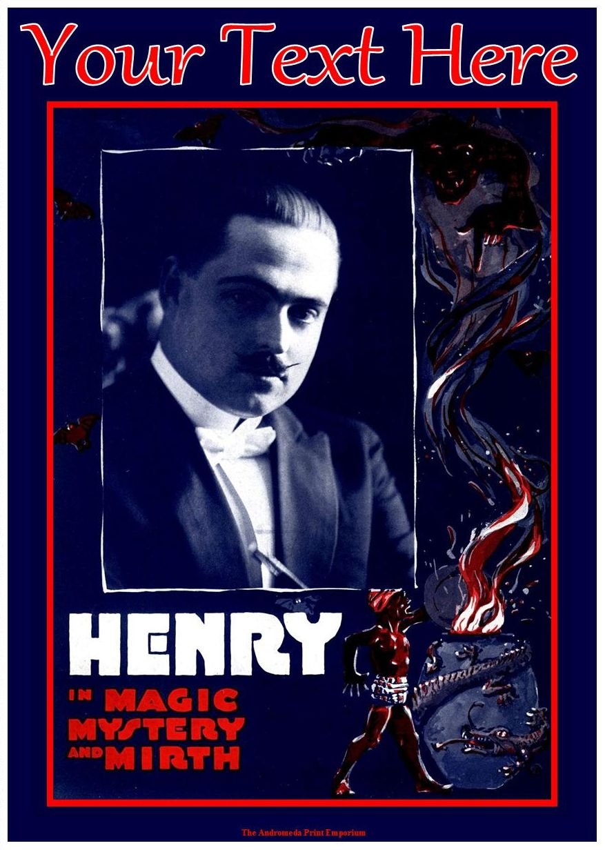Personalised Vintage Magicians Greeting Card - The S.S. Henry Company (2)