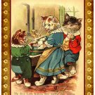 Personalised Vintage Style Children's Greetings Card - Three Little Kittens (2)
