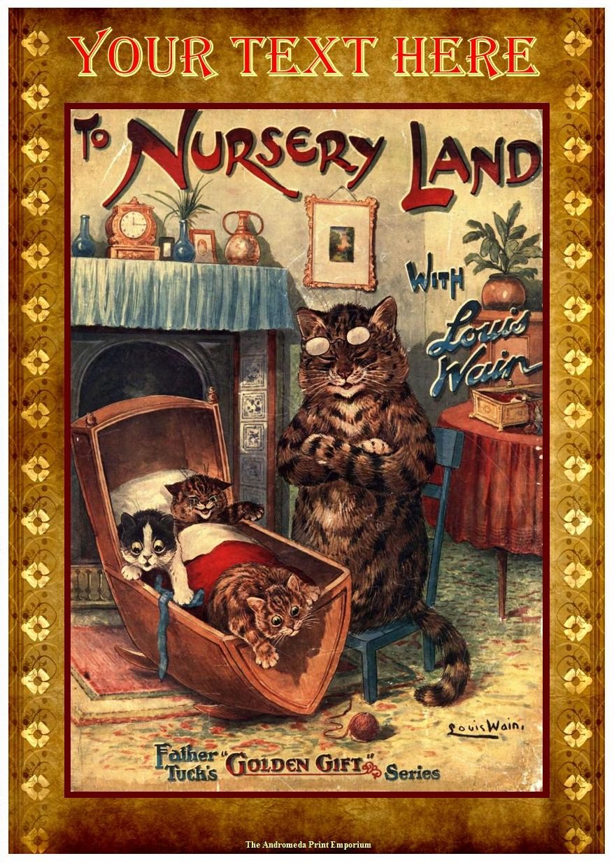 Personalised Vintage Style Children's Greetings Card - To Nursery Land