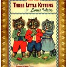 Personalised Vintage Style Children's Greetings Card - Father Tuck's Three Little Kittens