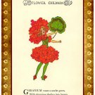Personalised Vintage Style Children's Greetings Card - Elizabeth Gordon,  "Geranium"