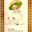 Personalised Vintage Style Children's Greetings Card - Elizabeth Gordon,  "May Apple"