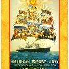 Personalised Greetings Card - American Export Lines - "Independence"