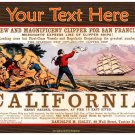 Personalised Greetings Card - Clipper Ship "California"