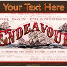 Personalised Greetings Card - Clipper Ship "Endeavour"
