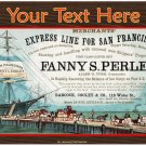 Personalised Greetings Card - Clipper Ship "Fanny S. Perley"