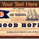 Personalised Greetings Card - Clipper Ship "Good Hope"