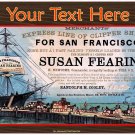 Personalised Greetings Card - Clipper Ship "Susan Fearing"