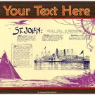 Personalised Greetings Card - Steam Boat "St. John"