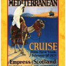 Personalised Greetings Card - Canadian Pacific, "Mediterranean Cruise" 1925
