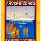 Personalised Greetings Card - Canadian Pacific, "Cie. Belge Maritmes du Congo.Anvers"