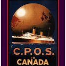 Personalised Greetings Card - Canadian Pacific, "C.P.O.S. to Canada"